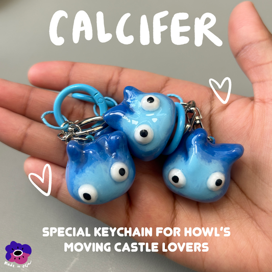 Blue Calcifer Keychain