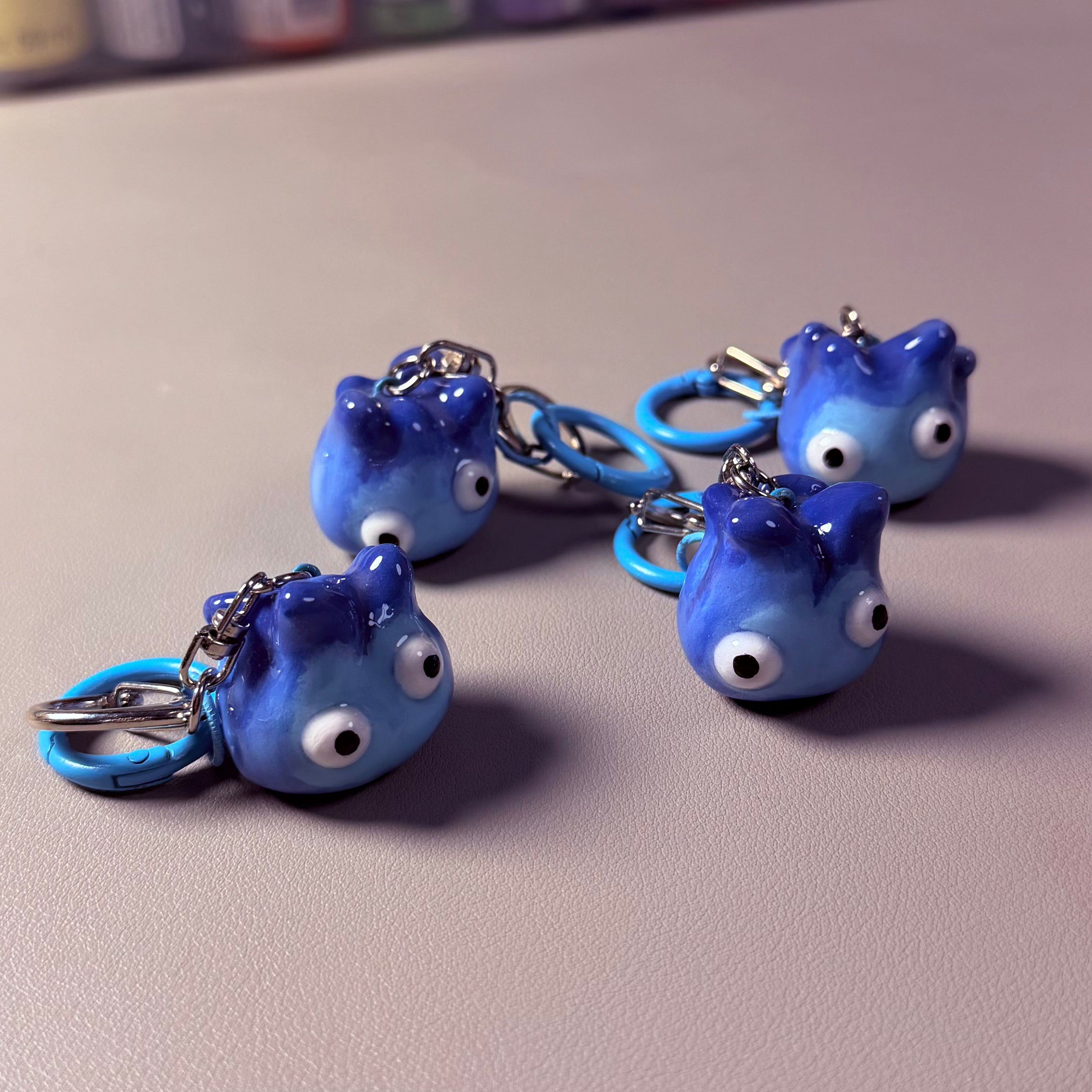 Blue Calcifer Keychain