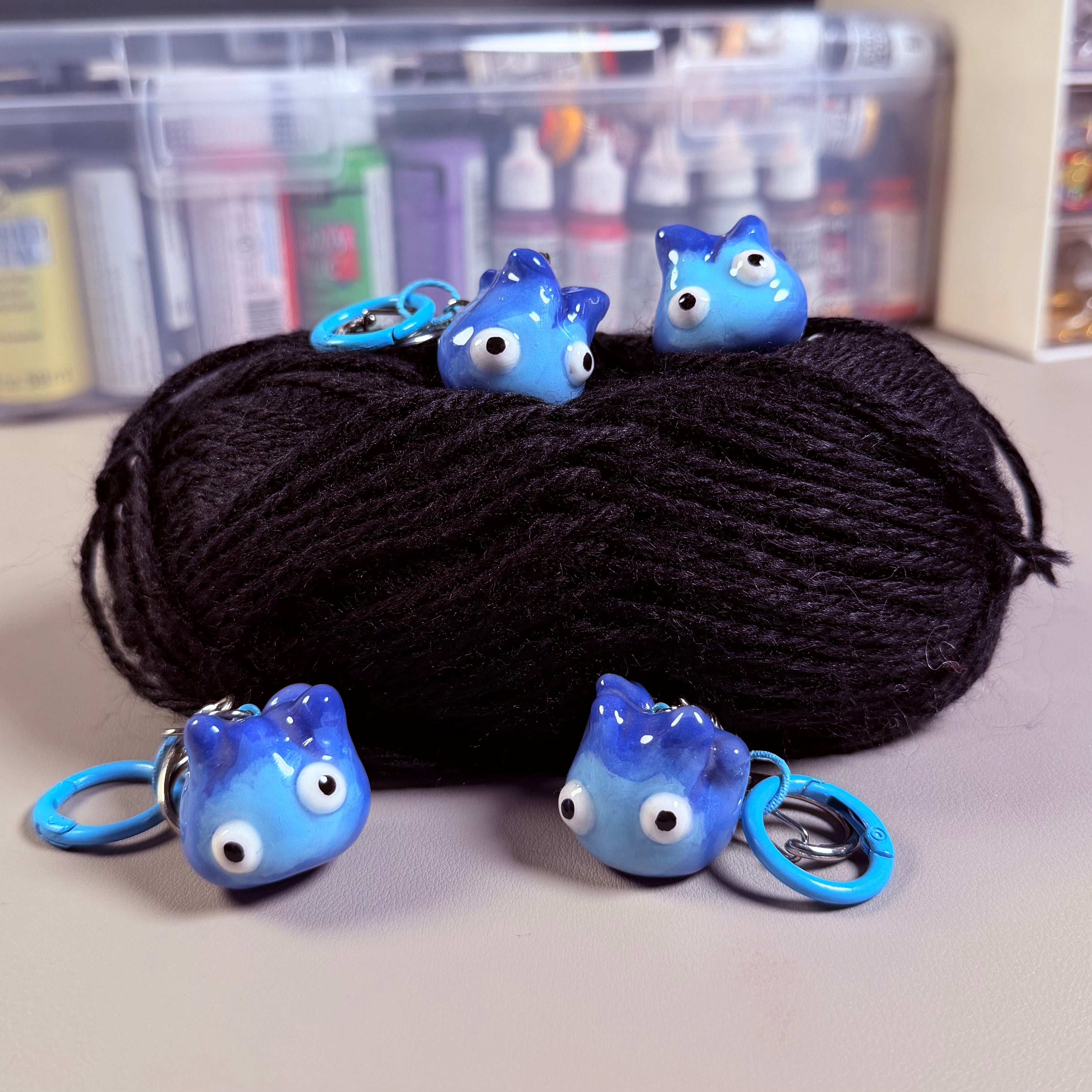 Blue Calcifer Keychain