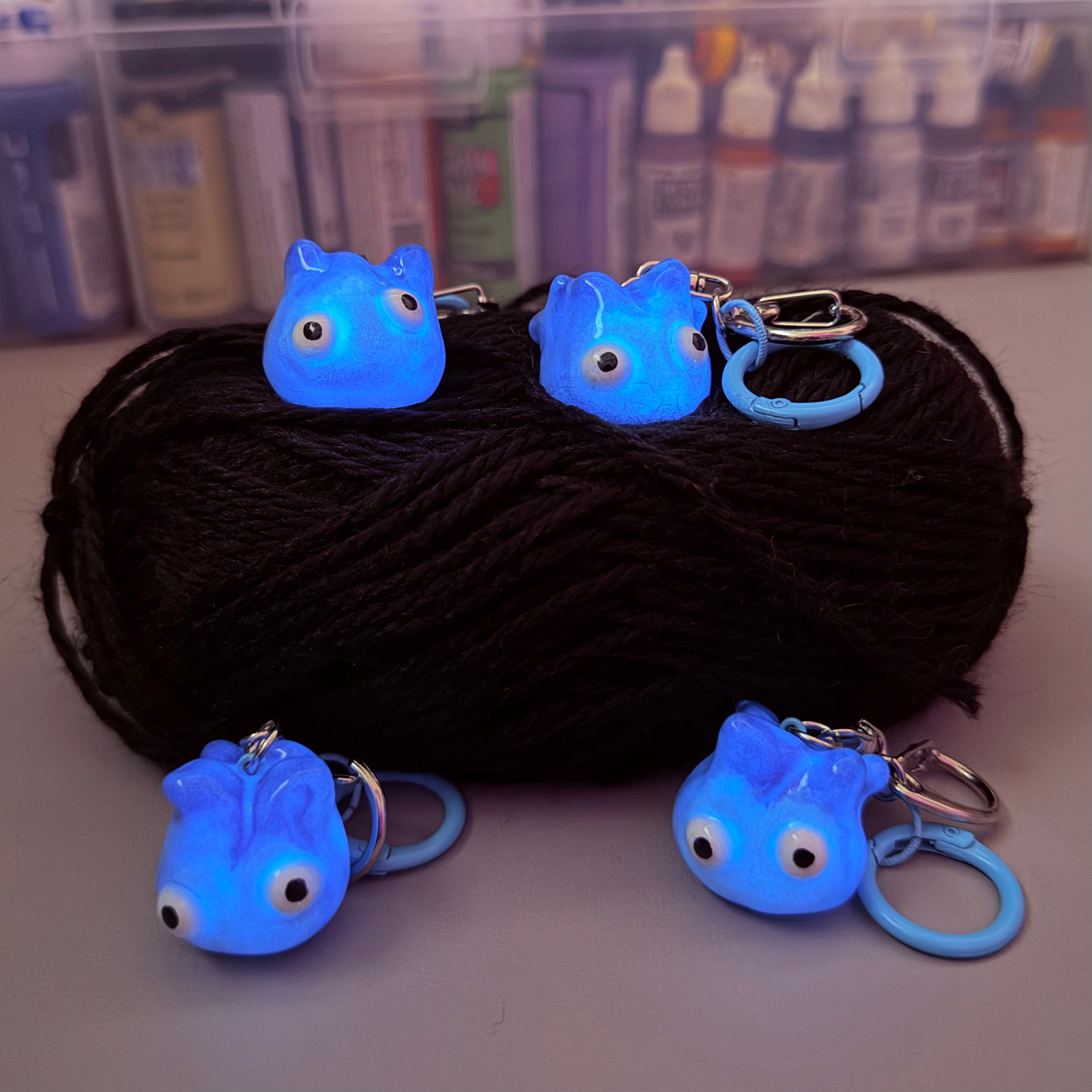 Blue Calcifer Keychain