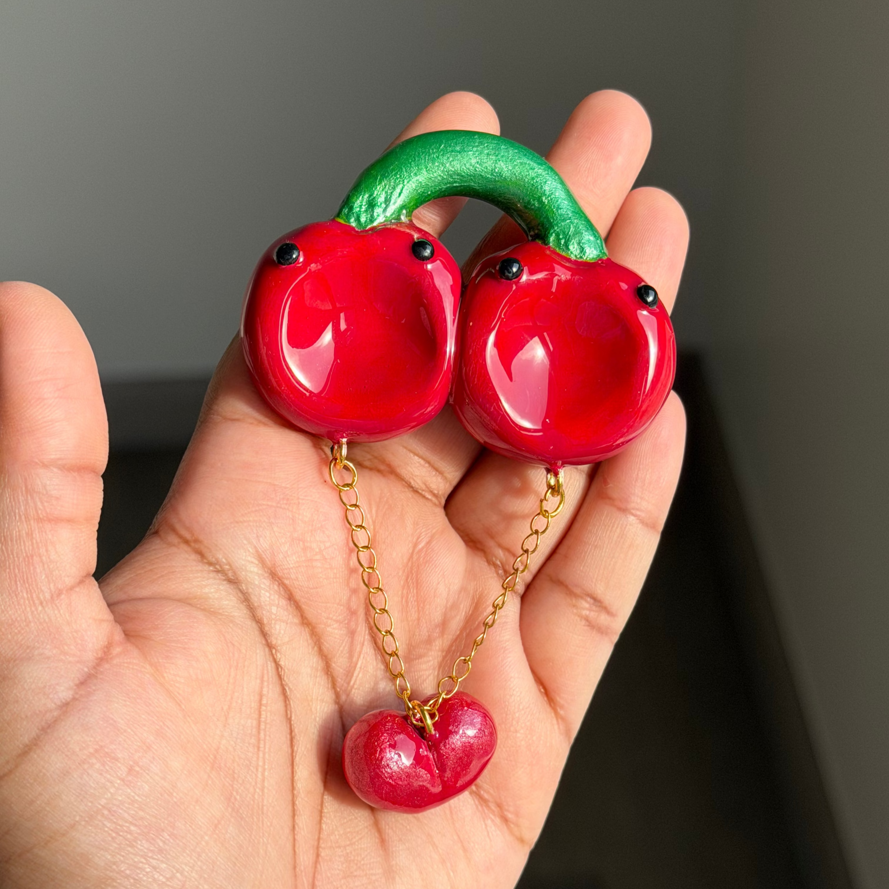 Cherries Love WorryStone 🍒