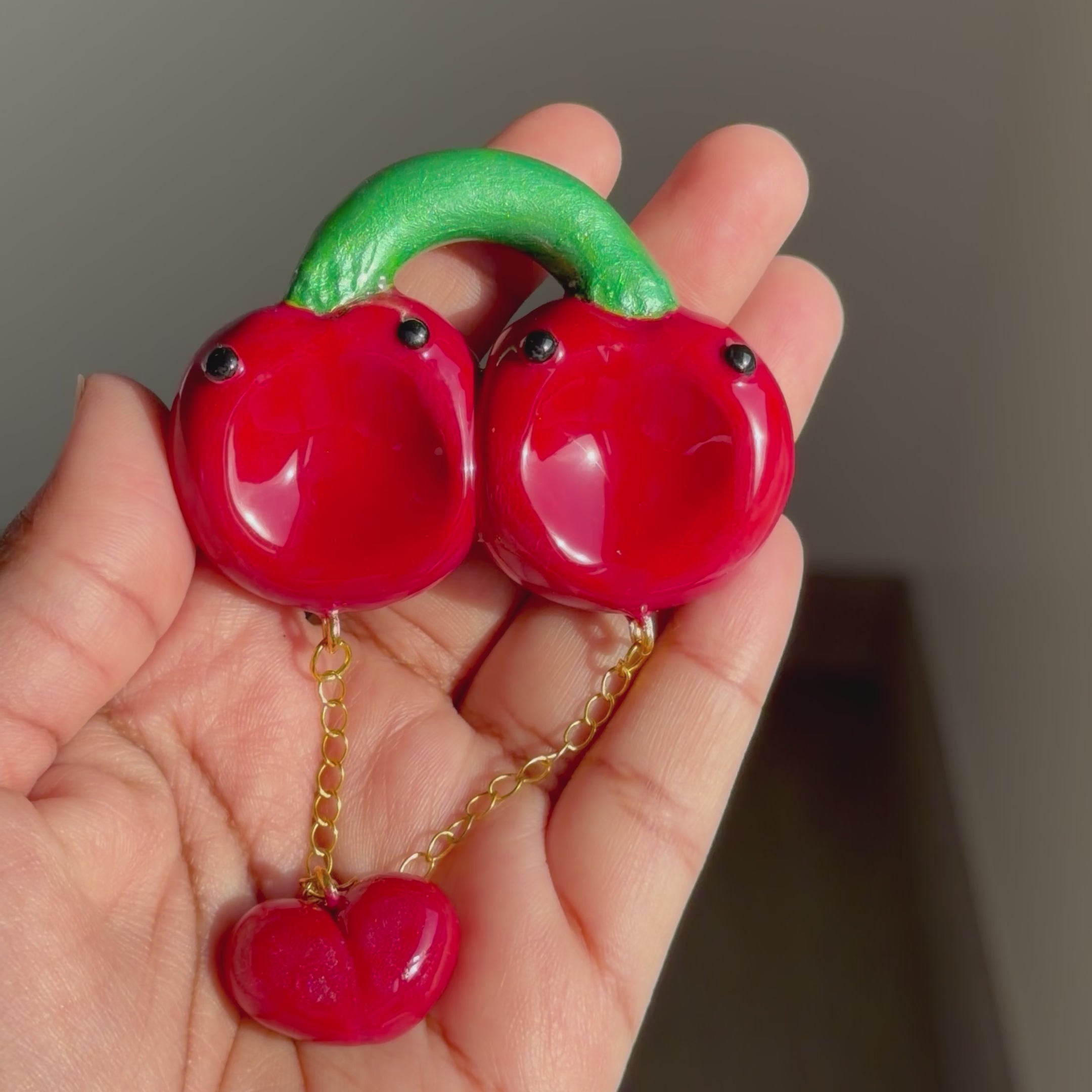 Cherries Love WorryStone 🍒